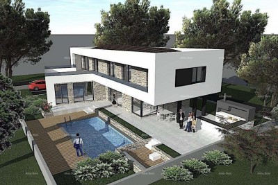 PERUŠKI, HAUS IM ROHBAU MIT POOL