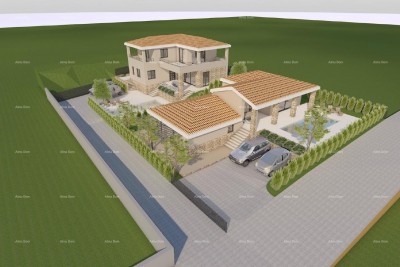 Istra. Bibići. Prodaja građevinskog zemljišta sa ishodovanom pravomoćnom građevinskom dozvolom., Bibići.