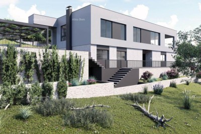GRADBENIŠKO ZEMLJIŠČE S GRADBENIM DOVOLJENJEM IN PANORAMSKIM POGLEDOM NA MORJE – SVETA MARINA