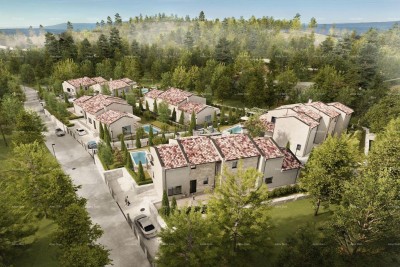 BARBAN - Grundstück zur Bebauung mit Projekt (Haus mit Swimmingpool), 15 Minuten zum Meer