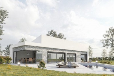 Prodaja građevinske parcele s građevinskom dozvolom za izgradnju moderne obiteljske kuće, blizina Barbana!