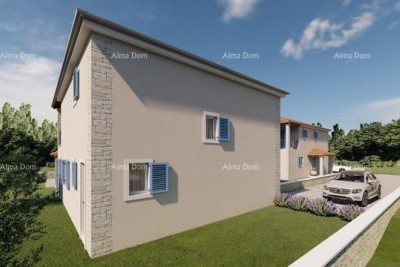 LIŽNJAN! VERKAUF EINER IM BAU BEFINDLICHEN VILLA MIT POOL.