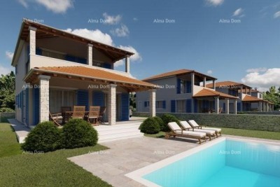LIŽNJAN! VERKAUF EINER IM BAU BEFINDLICHEN VILLA MIT POOL.
