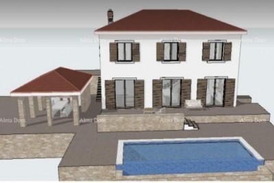 Prodaja -- atraktivno građevinsko zemljište s pravomoćnom građevinskom dozvolom, Svetvinčenat!