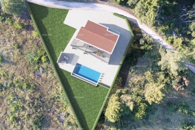 Na prodaju građevinsko zemljište s projektom kuće i bazenom – Vrh, Kaštel, Buje